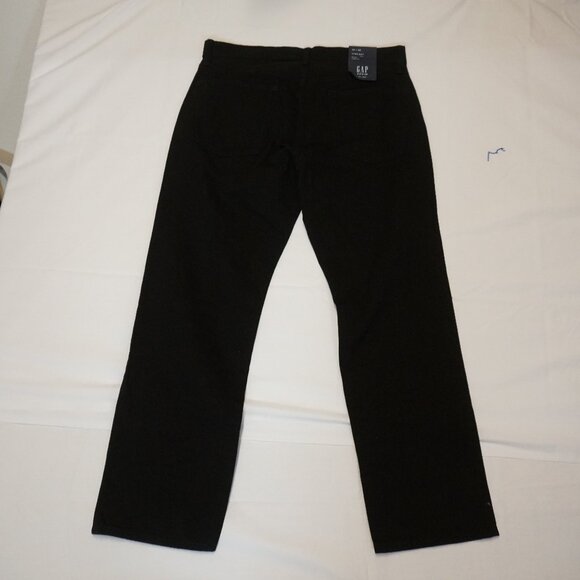 GAP Jeans Mens 34x28 Washed Black Straight Taper Denim Casual - Picture 5 of 7